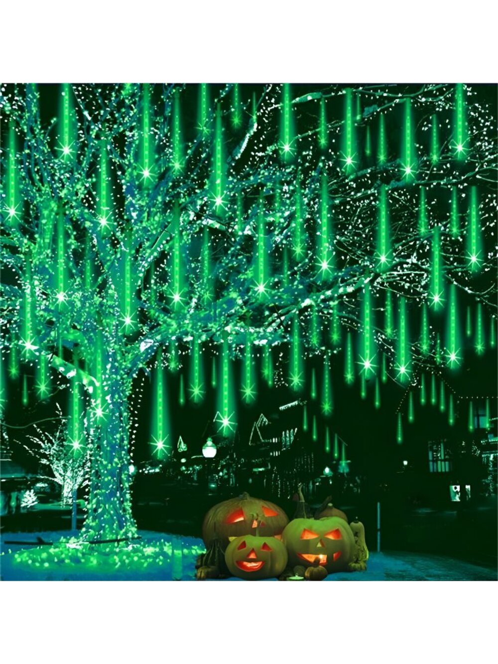 Halloween Lights Outdoor, Meteor Shower Christmas Lights for Halloween